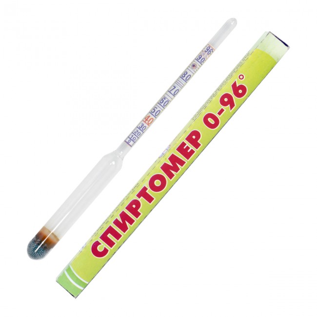 Ареометр спиртомер бытовой 0-96% Ареометр спиртомер бытовой 0-96%