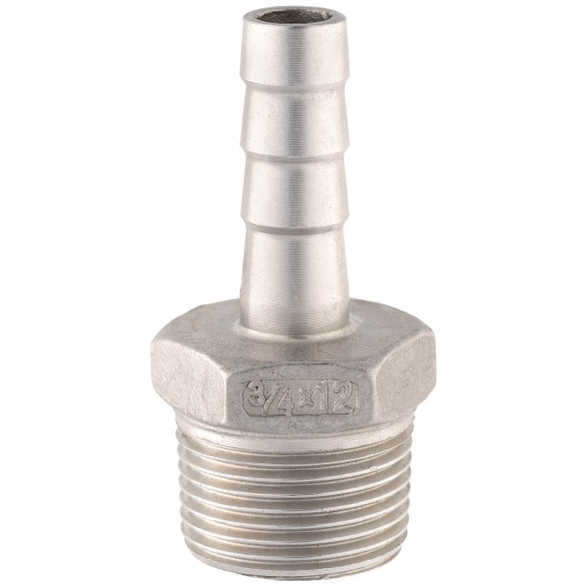 Штуцер ёлочка НР 3/4" AISI 12 мм Штуцер ёлочка НР 3/4" AISI 12 мм