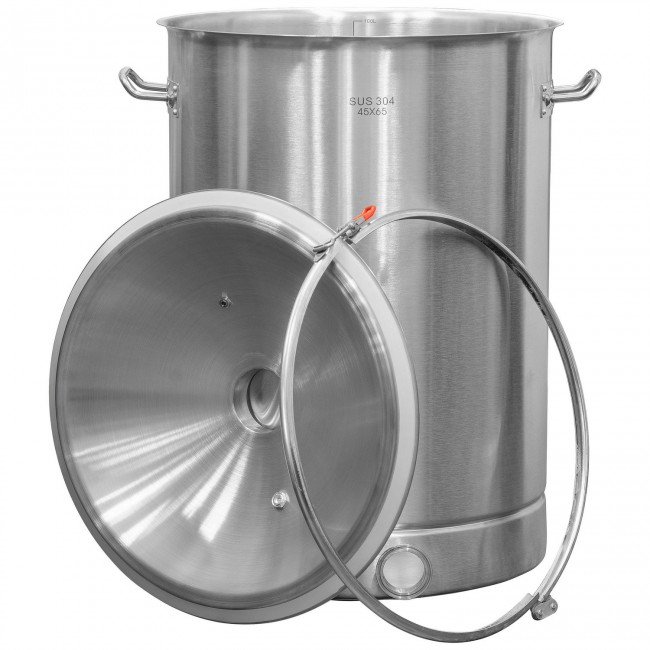 Куб 100 л с зиговкой, штуцер Clamp 3,0", тройное дно 45*65 с купол.крышкой Куб 100 л с зиговкой, штуцер Clamp 3,0", тройное дно 45*65 с купол.крышкой