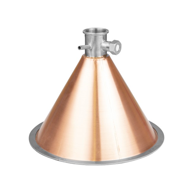 Медная конусная крышка "аламбик" D-250 CLAMP 1.5" Медная конусная крышка "аламбик" D-250 CLAMP 1.5"