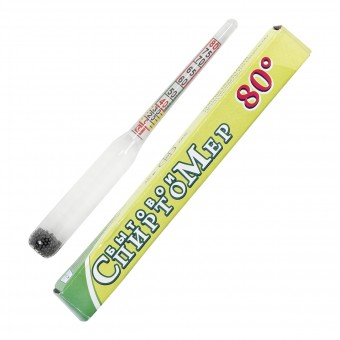 Ареометр спиртомер рюмочный бытовой 0-80% Ареометр спиртомер рюмочный бытовой 0-80%