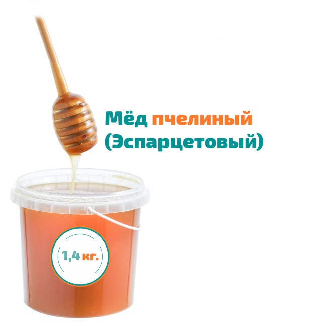 Мед пчелиный "Эспарцетовый" 1,4 кг. Мед пчелиный "Эспарцетовый" 1,4 кг.