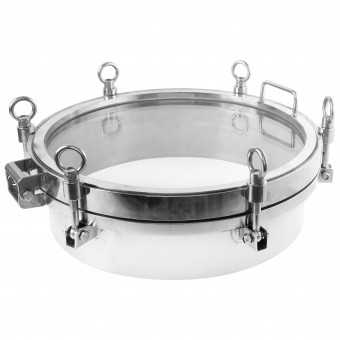 Люк стекло d-400 мм нержавеющая сталь