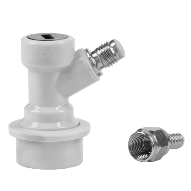 Штуцер нержавеющий с накидной гайкой ВР 1/4"FFL 7 мм.