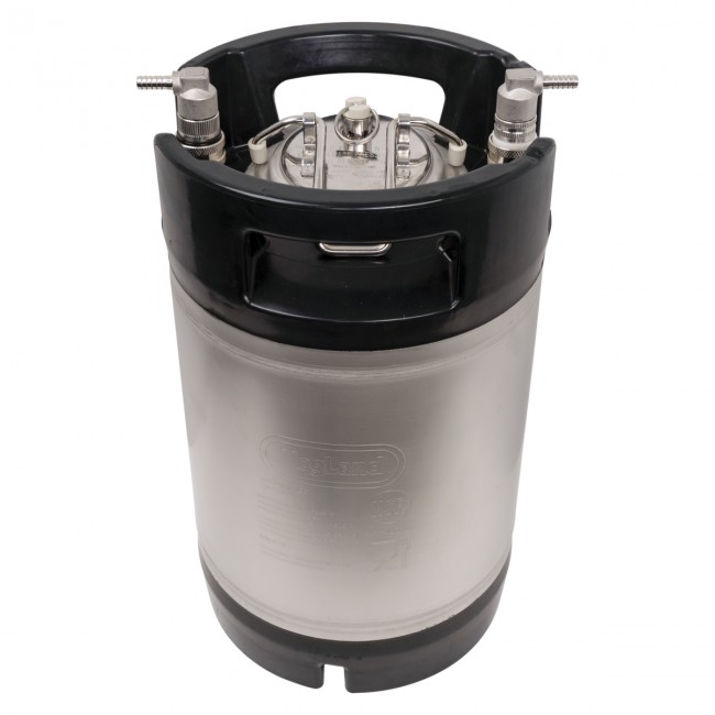 Коннектор "KegLand" для кегов с фитингом Ball Lock, входящий (белый) под шланг, нерж. 