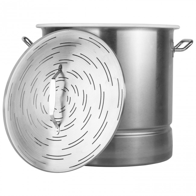 Куб 50 л с зиговкой, отвод ВР 3/4, штуцер Clamp 2,0", тройное дно 40*40 с купол.крышкой Куб 50 л с зиговкой, отвод ВР 3/4, штуцер Clamp 2,0", тройное дно 40*40 с купол.крышкой