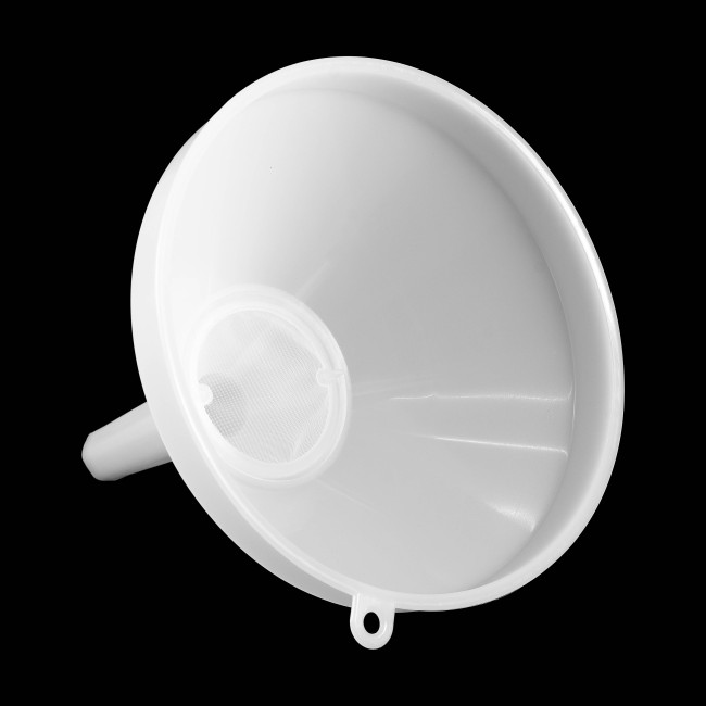 Воронка полипропиленовая с сеткой d-200 мм, h-205 мм. Воронка полипропиленовая с сеткой d-200 мм, h-205 мм.