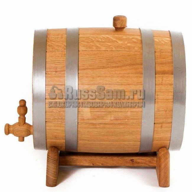 Дубовая бочка 15 л "Эк" на подставке с краном