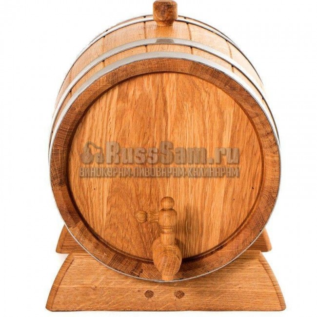 Дубовая бочка 15 л "Эк" на подставке с краном