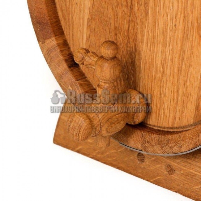 Дубовая бочка 15 л "Эк" на подставке с краном