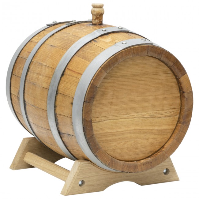 Дубовая бочка 5 л. "Профи" на подставке (подготовленная) Дубовая бочка 5 л. "Профи" на подставке (подготовленная)