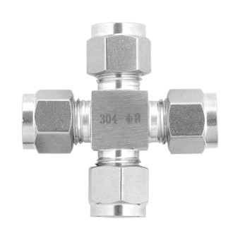 Переходник крест обжимной под трубку 8 мм. нерж. Переходник крест обжимной под трубку 8 мм. нерж.