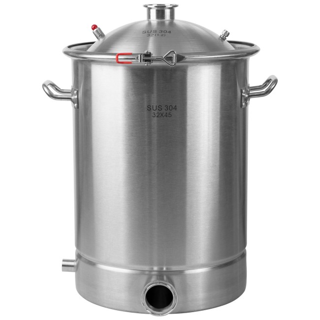 Куб 35 л с зиговкой, отвод ВР 1/2, штуцер Clamp 2,0", тройное дно 32*45 с купол.крышкой Куб 35 л с зиговкой, отвод ВР 1/2, штуцер Clamp 2,0", тройное дно 32*45 с купол.крышкой