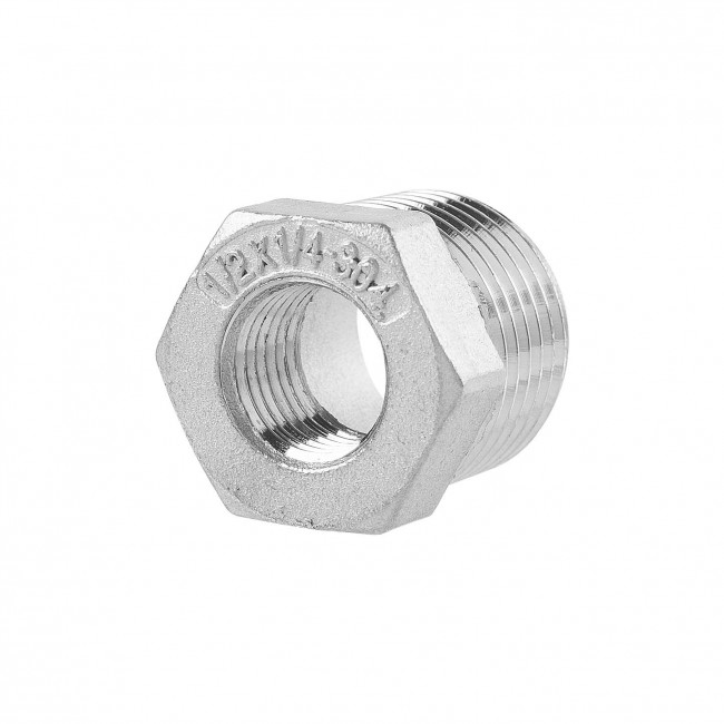 Футорка ВР 1/4" - НР 1/2" AISI