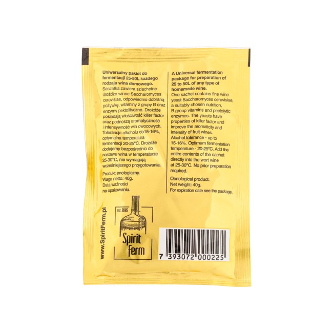 Дрожжи спиртовые "SPIRIT FERM AROMATIC WINE COMPLEX" 40 гр.