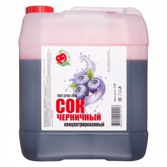 Сок черничный концентрированный 5 кг.
